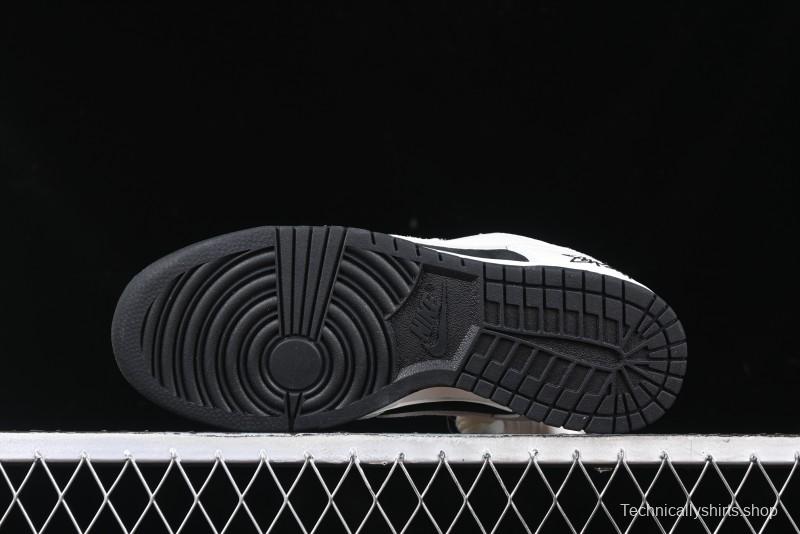 Nike SB Dunk Low Stussy Collaboration - High-End Custom Anniversary Edition Low-Top Casual Skate Shoes SF1029-402