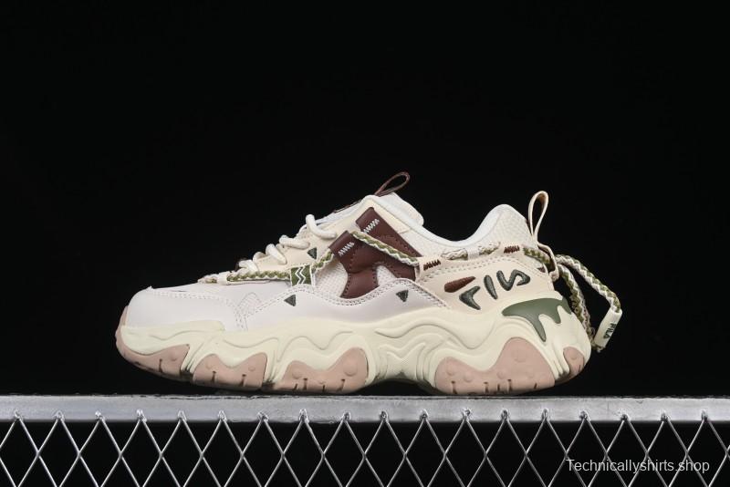 Fila Fusion Retro Mars Running Shoes with Lace-Up Design and Cushioned EVA Midsole - F12W432101FTP