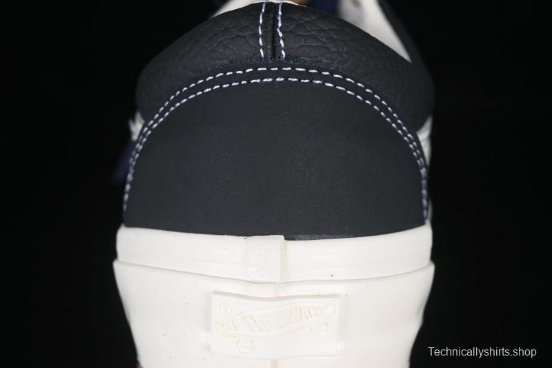 Vans Premium Old Skool 36 Full-Grain Leather Retro Skate Shoes - VN000D57BLK