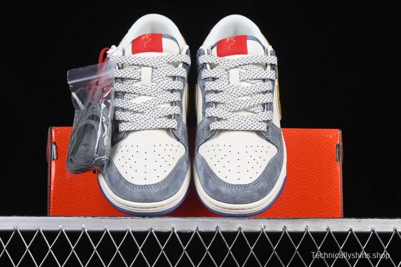 Nike SB Dunk Low Year of the Snake Limited Edition - Gold Snake Anniversary Custom Low-Top Casual Sneakers - XX3168-116