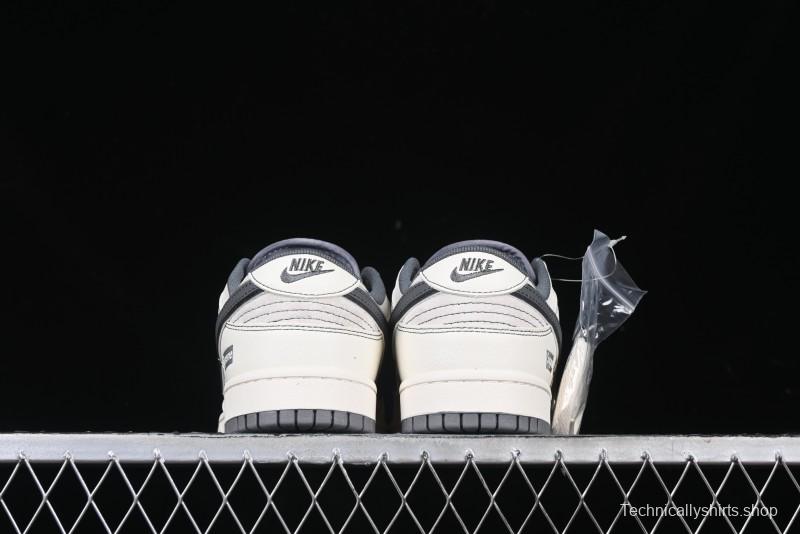 Nike SB Dunk Low Supreme Anniversary Customized Casual Skate Shoes with Double Mini Swoosh - XX3168-303