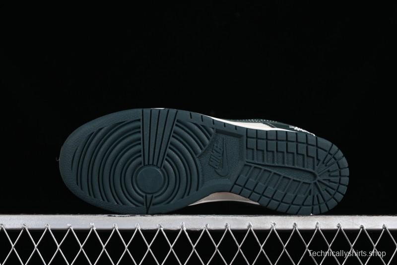 Nike SB Dunk Low Stussy Collaboration - Navy Starry Sky Anniversary Custom Low-Top Casual Skate Shoes - BB9898-003