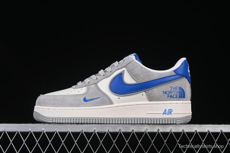 Nike Air Force 1 '07 Low The North Face Collaboration Grey Blue Swoosh Casual Shoes - XZ6188-745