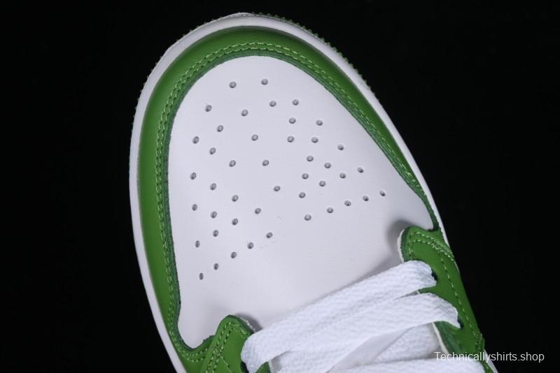 Nike Air Jordan 1 Low AJ1 White Green Low Top Lifestyle Basketball Shoes - HF4823-100
