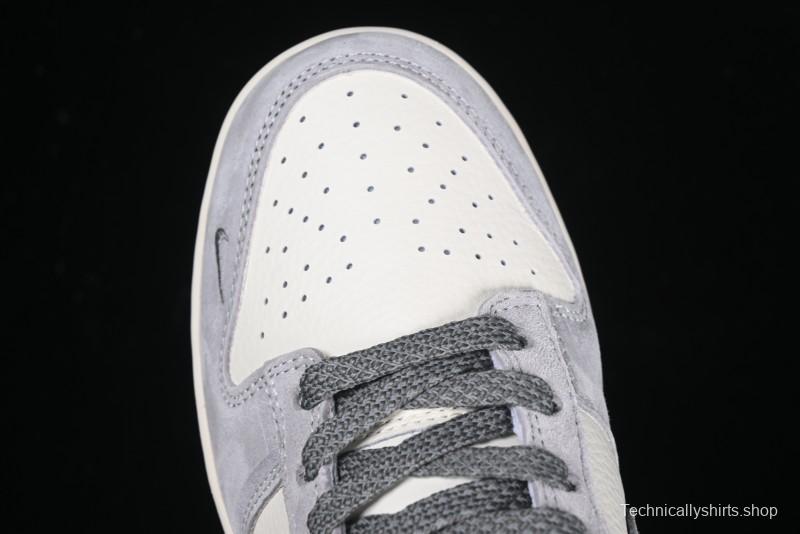 Nike SB Dunk Low The North Face Collaboration Double Swoosh Grey Pigskin Anniversary Edition Custom Low-Top Casual Skate Shoes - XX3168-009