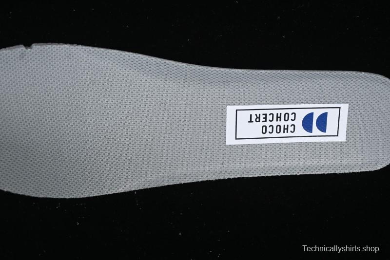 Choco Concert Leather Round Square Asymmetric Fashion Sneakers White Gray - AJE5