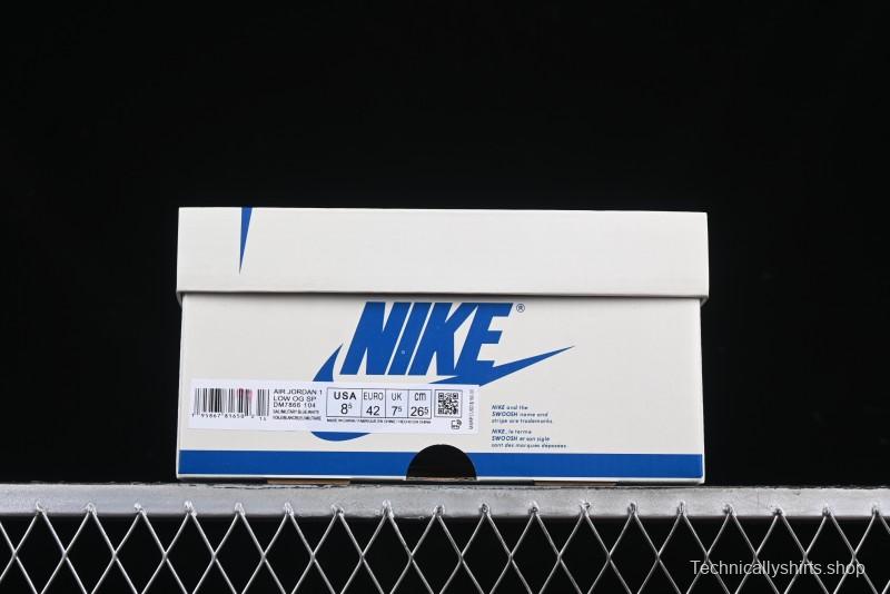 Nike Travis Scott x Air Jordan 1 Low OG AJ1 Reverse Swoosh Sneakers - DM7866-104