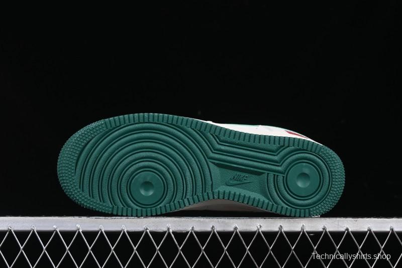 Nike Air Force 1 '07 Low CDG Play Collaboration Green Swoosh Low-Top Casual Sneakers - DF0188-033
