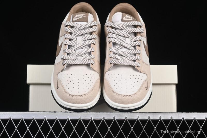 Nike SB Dunk Low Anniversary Edition Dark Swoosh Brown White Custom Low-Top Casual Skate Shoes - DJ2024-071