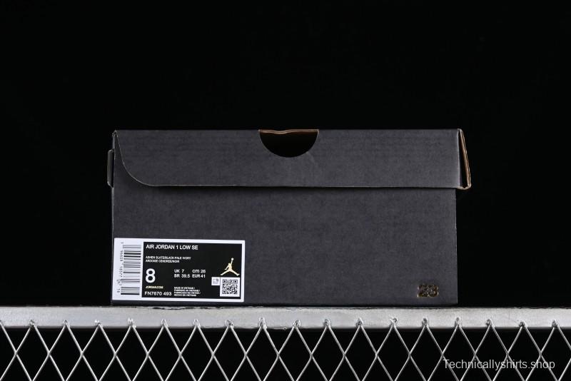 Nike Air Jordan 1 Low SE "WRMK" AJ1 Sashiko Stitch Low-Top Casual Sneakers - FN7670-493