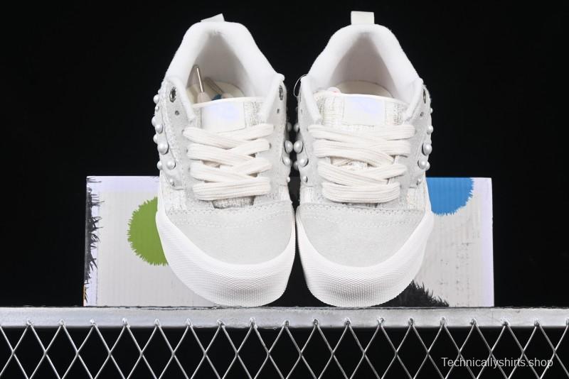 Vans Knu Skool Pearl White Chunky Sneakers with D-Ring Lacing System - VN000D22QC5