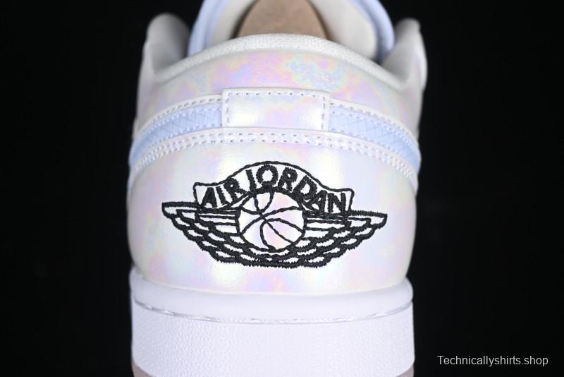 Nike Air Jordan 1 Low "Year of the Snake 2025" Retro Basketball Shoes with Pearl Iridescent Finish - HF4080-001