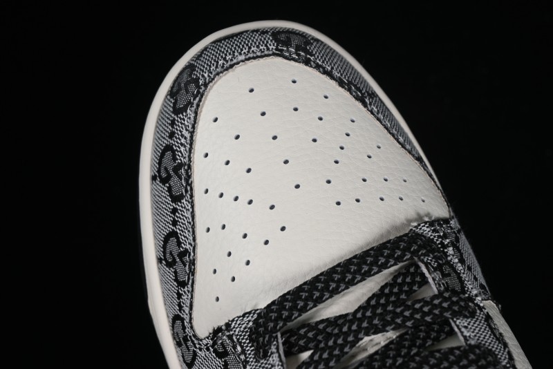 Nike SB Dunk Low Gucci Collaboration - Grey Pattern Anniversary High-End Custom Low-Top Casual Skate Shoes - BB9676-311