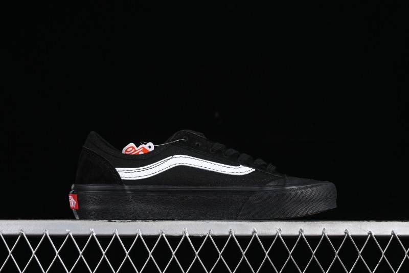Vans Style 36 SF All Black Skate Shoes with Killer Whale Half-Toe Cap Design - VN0A3MVLB8C