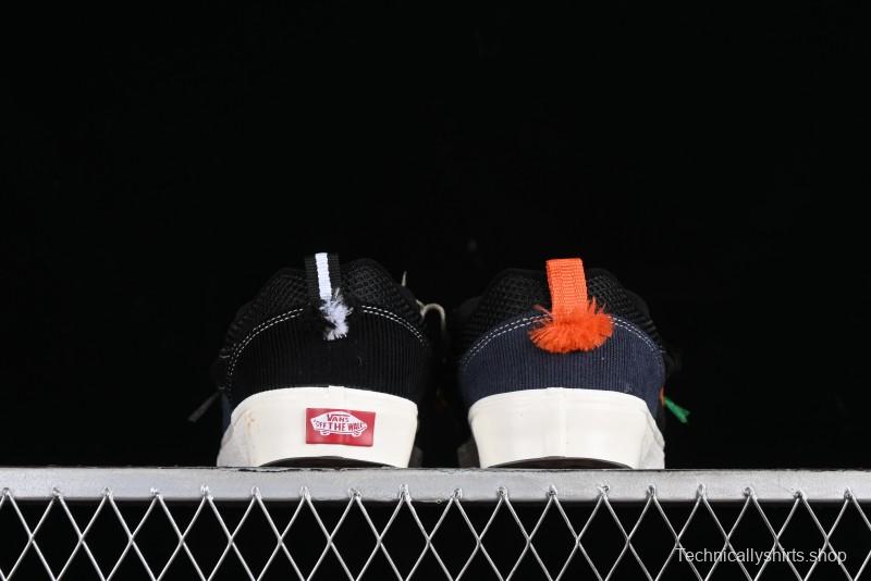 Vans Knu Skool Dragon Whisker Black Blue Slip-Resistant Cushioned Casual Low-Top Sneakers - VN0AUAK335