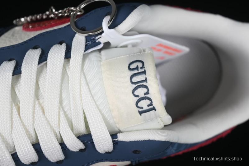 Nike Air Force 1 '07 Low Gucci Collaboration Snake Pattern Red Swoosh Casual Sneakers - DF0188-039