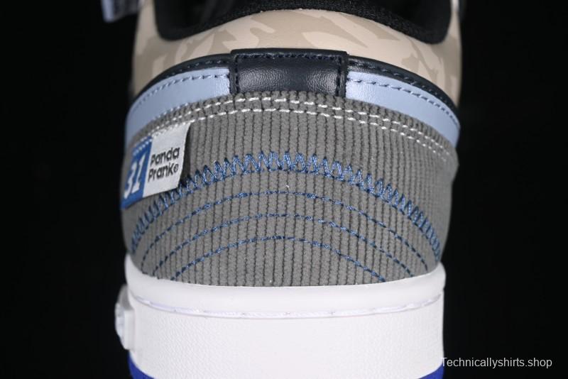 Nike Air Jordan 1 Low Retro Basketball Shoes with Panda Mischief Skyline Design - 553558-154