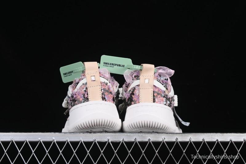 SMILEREPUBLIC SMILE Canvas Sneakers with Cut Wool Fringe and Unique Weaving - G.D4