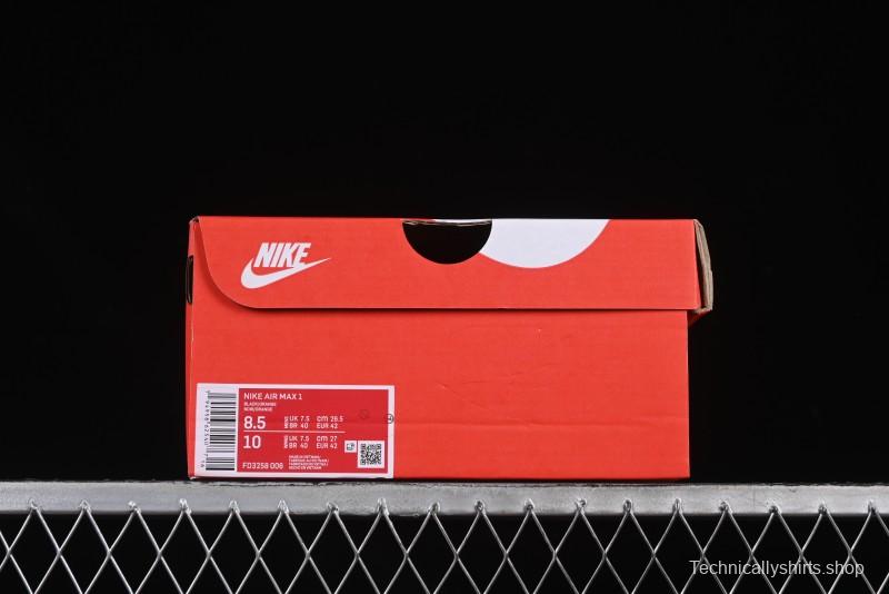 Nike Air Max 1 Retro Running Shoes with Half-Sole Air Cushion - FD3258-006