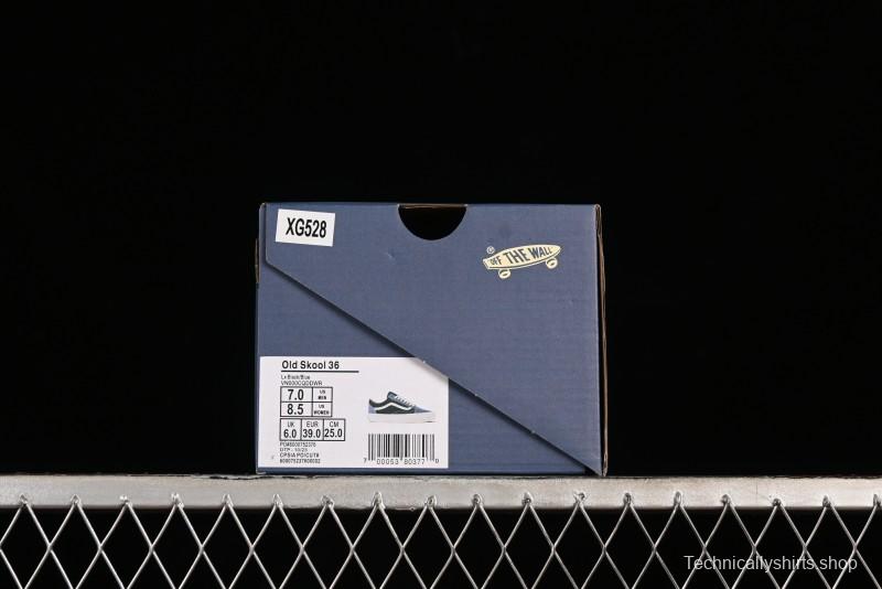 Vans Sk8-Mid Reissue 83 High-End Blue Suede Retro Skate Shoes - VN000CQDDWR