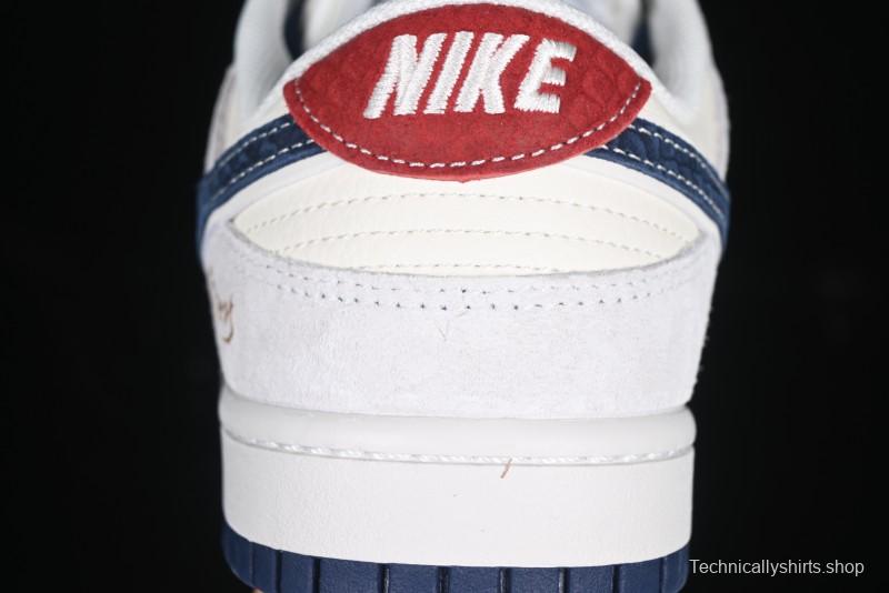 Nike SB Dunk Low Year of the Snake Limited Edition Blue Snake Swoosh Anniversary Custom Low-Top Casual Sneakers - XX3168-112