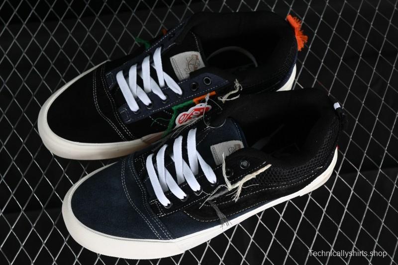 Vans Knu Skool Dragon Whisker Black Blue Slip-Resistant Cushioned Casual Low-Top Sneakers - VN0AUAK335