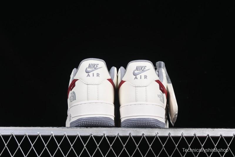Nike Air Force 1 '07 Low The North Face Collaboration Beige Red Casual Sneakers - DM6688-047