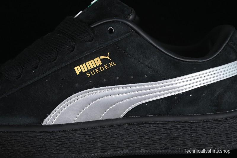 PUMA Suede XL Classic Men's Sneakers - Black with Metallic Silver Accents