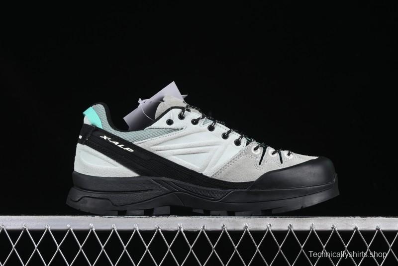 Salomon x Contragrip All-Terrain Hiking Shoes - Lightweight Gray with Black & Teal Accents