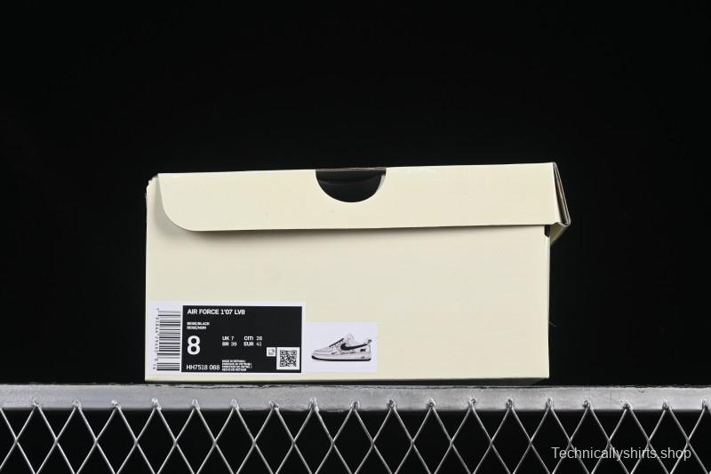 Nike Air Force 1 '07 Low Custom Casual Sneakers with Multiple Swoosh Design - HH7518-068