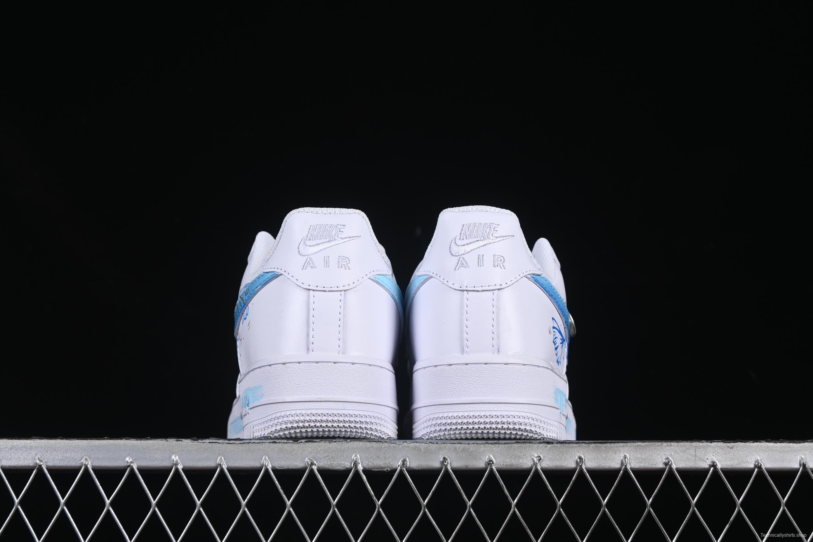 Nike Air Force 1'07 Low Custom Leather Casual Sneakers with Full-Length Air Cushion - LT0602-002