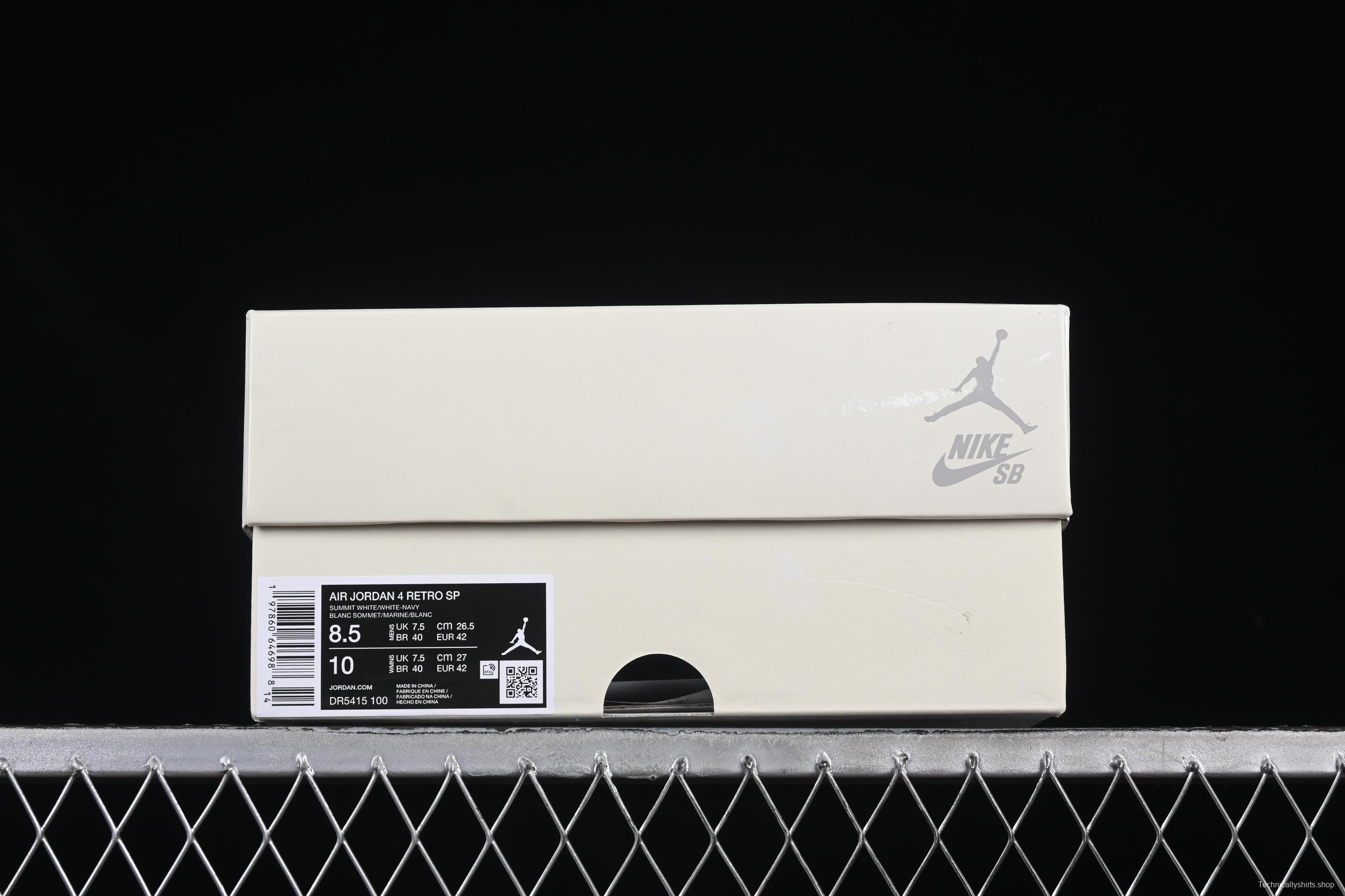 Nike Air Jordan 4 Retro SB x Navy Blue White - DR5415-100