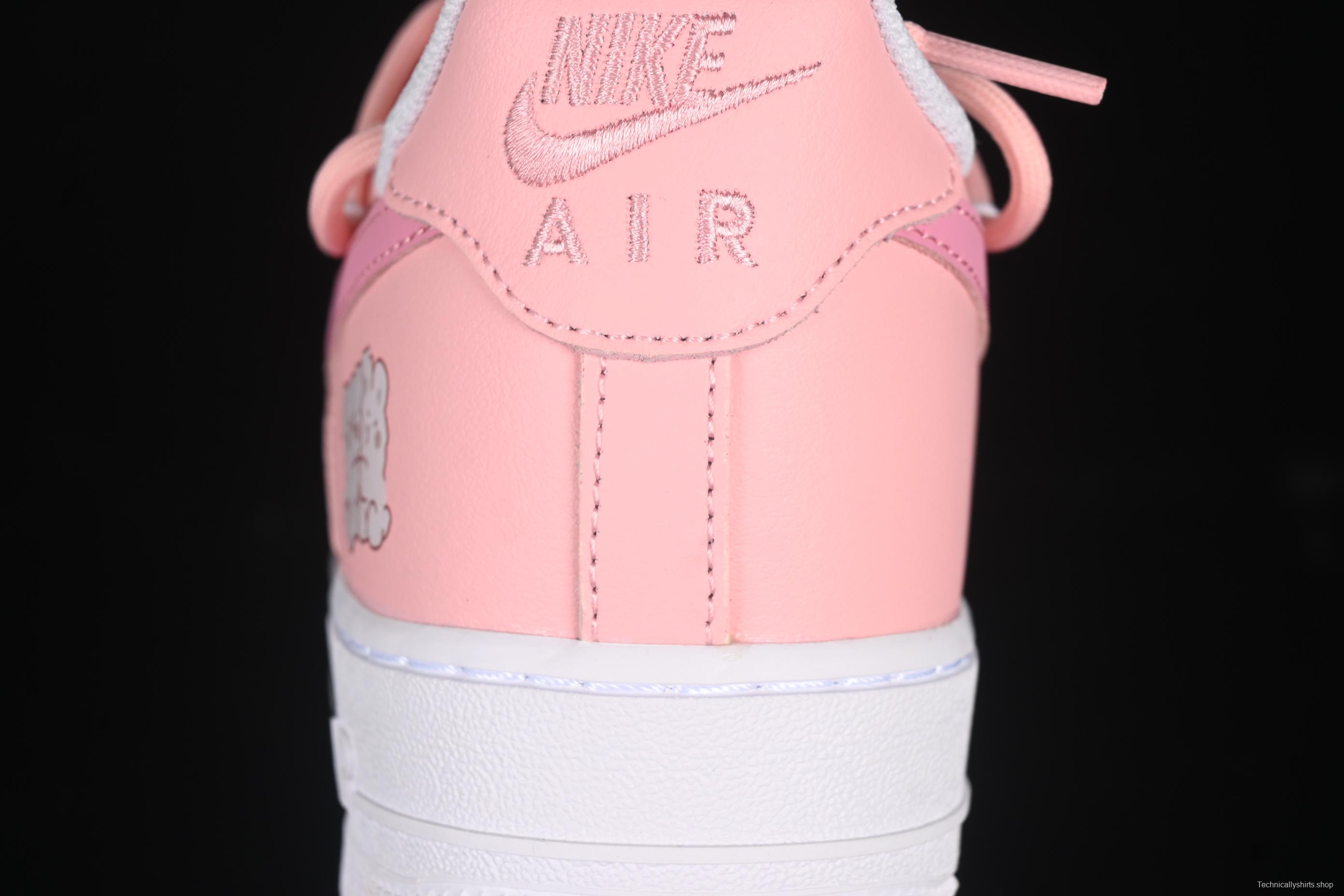 Nike Air Force 1'07 Low Pink Lover Casual Sneakers with Cartoon Patterns - YY2023-762