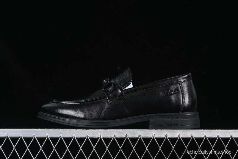 ECCO London Collection Slip-On Business Men's Leather Shoes with Wide Toe Box and Cushioned Sole - 61160801001