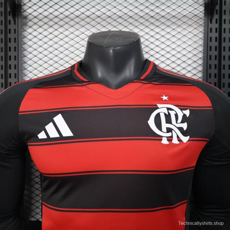 Player Version 25/26 Flamengo Home Long Sleeve Jersey