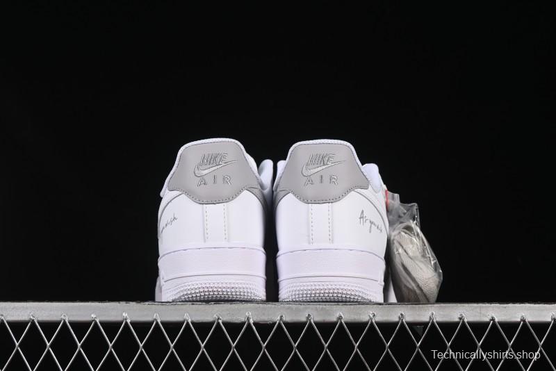 Nike Air Force 1 '07 Low Custom Official Hot Style 2D Theme White Gray Spray Paint Casual Sneakers - CW2288-111