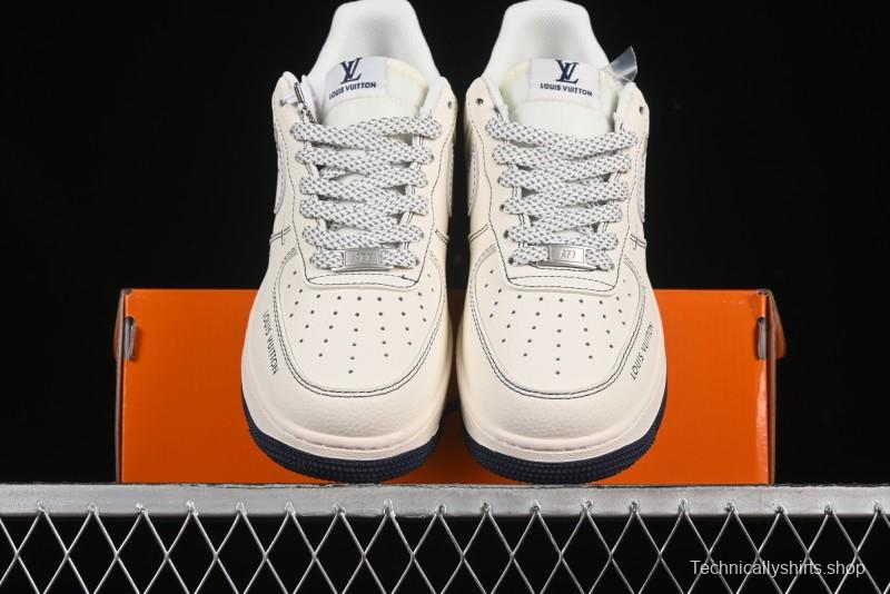 Nike Air Force 1 '07 Low LV Collaboration Black Swoosh Logo Casual Sneakers - XX3168-160