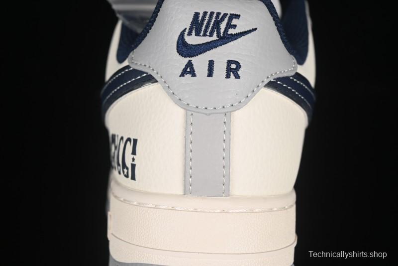 Nike Air Force 1 '07 Low Gucci Collaboration Grey Blue Swoosh Casual Sneakers - XS1958-543