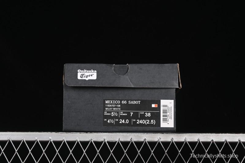 Onitsuka Tiger Mexico 66 Sabot Slip-On Sneakers with Breathable Mesh Upper - 1183A707-106