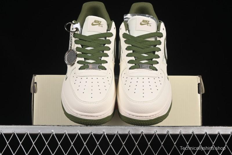 Nike Air Force 1 '07 Low Supreme Collaboration Military Green Multi Swoosh Casual Sneakers - XX3168-148