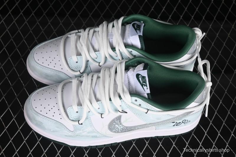 Nike Dunk Low Blue Porcelain Snake Bone Low-Top Casual Sneakers - DD1391-101