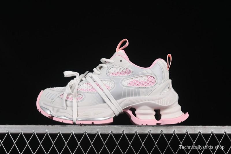 GG-CC Starry Sky Particle Silver White Lace-up Hollow Out Chunky Sneakers with 5cm Height Boost - G25U9778