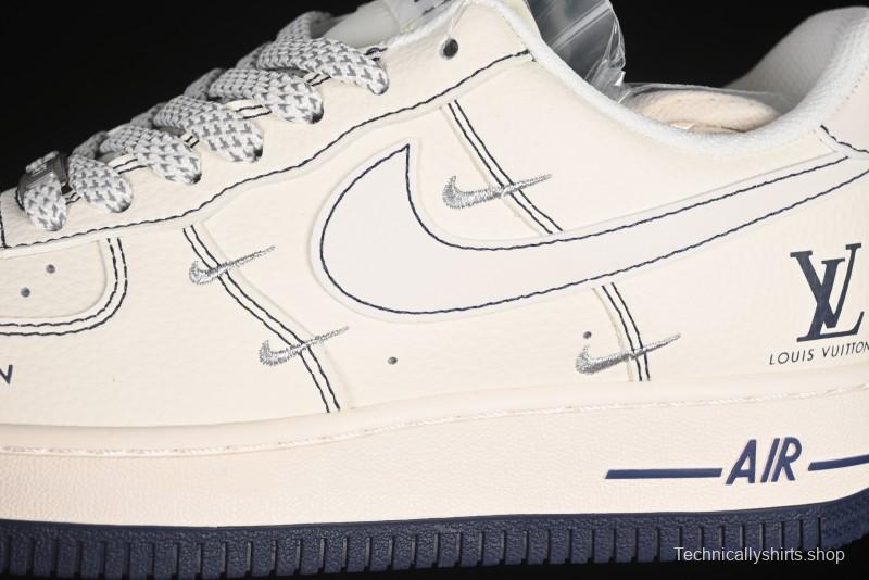 Nike Air Force 1 '07 Low LV Collaboration Black Swoosh Logo Casual Sneakers - XX3168-160