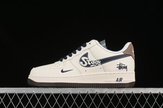 Nike Air Force 1 '07 Low Stussy Collaboration Cartoon Swoosh Casual Sneakers - ZH2598-309