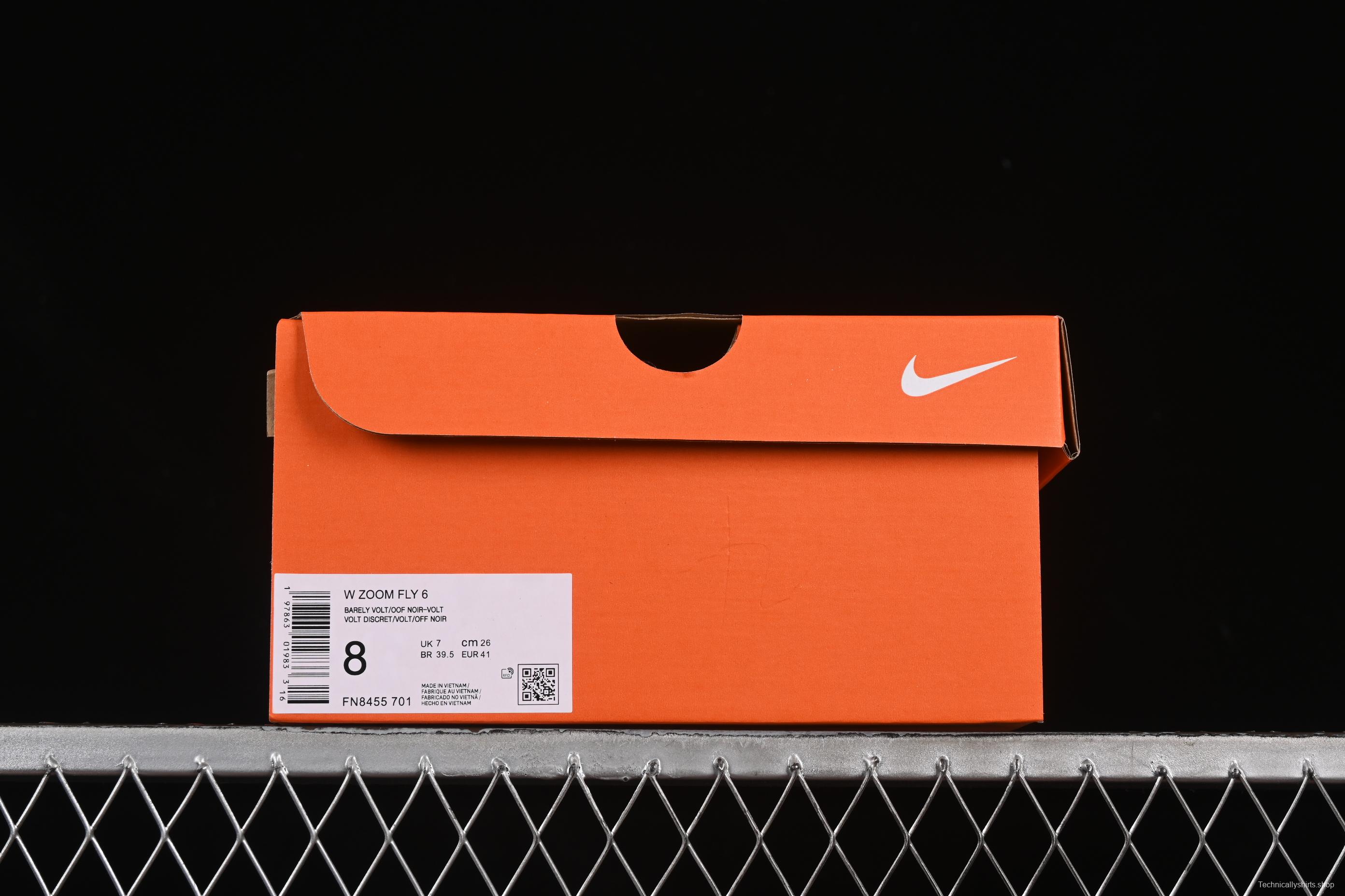 Nike Zoom Fly 6 Ultra-Bounce Lightweight Running Shoes with React Foam and Carbon Fiber Plate - FN8455-701