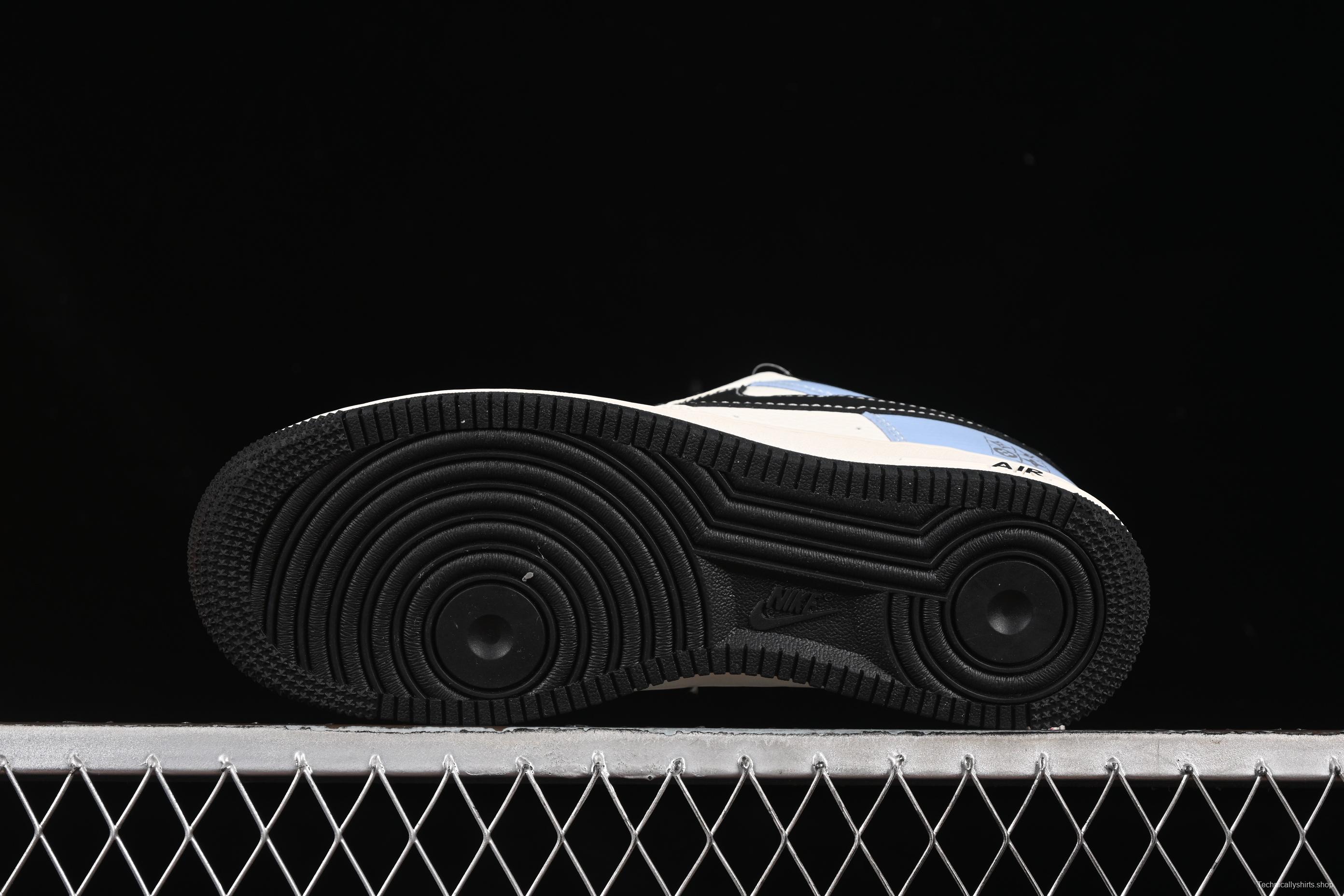 Nike Air Force 1 '07 Low LV Collaboration Black Water Blue Casual Sneakers - JJ2508-712