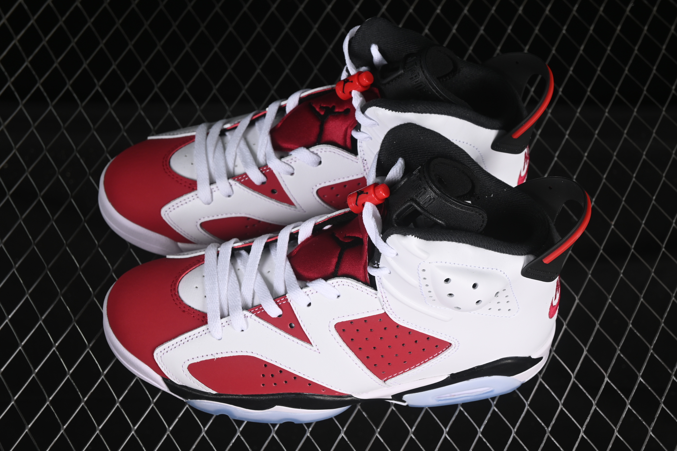 Nike Air Jordan 6 Retro High Basketball Shoes in Carmine White Red - CT8529-106