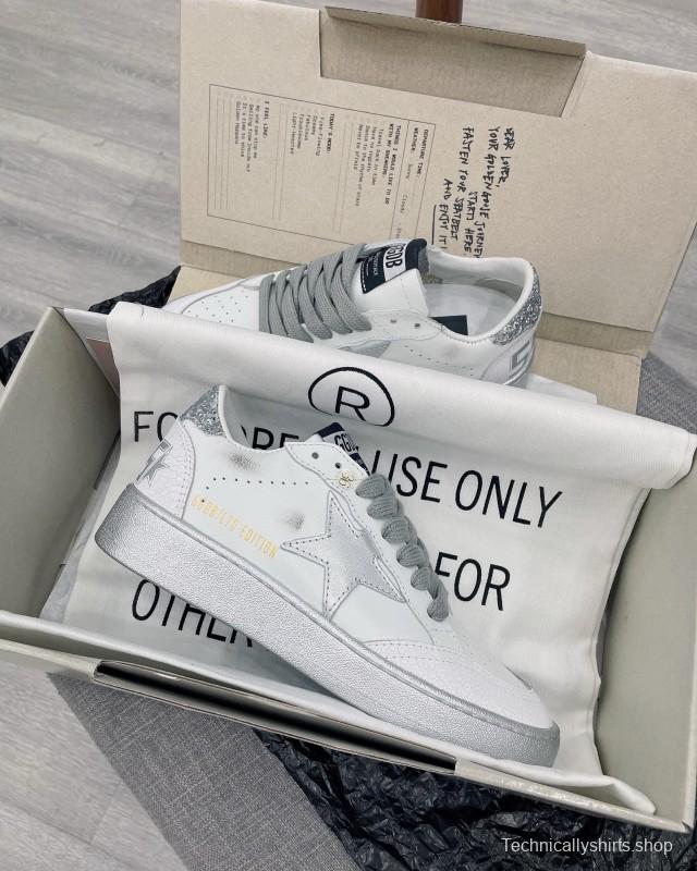 2024 Unisex GGDB White Silver Leather Sneakers MJ00260