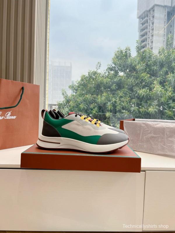 2024 Unisex Le Parmentier Green White Gray Knitted Casual Sneakers Top Version MJ00340