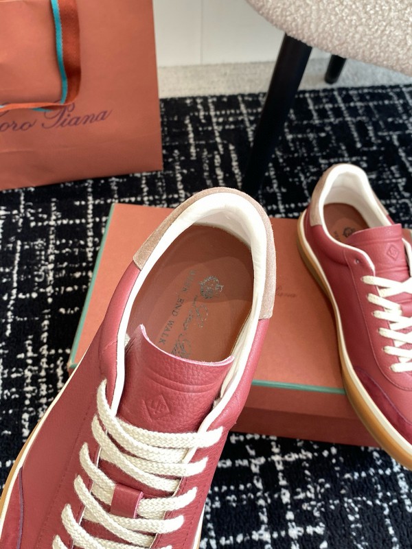 2024 Unisex LP Red Pink Leather Sneakers MJ00320